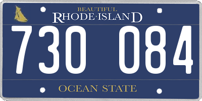 RI license plate 730084