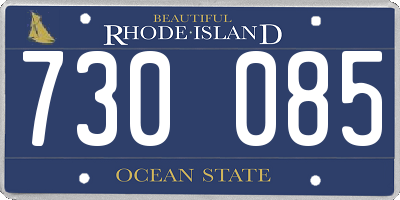 RI license plate 730085