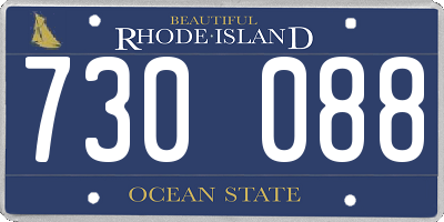 RI license plate 730088