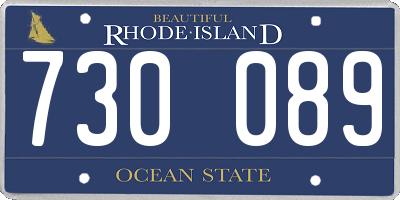 RI license plate 730089