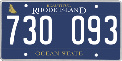 RI license plate 730093