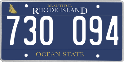 RI license plate 730094