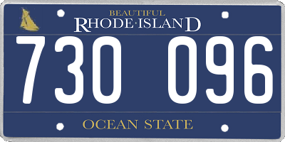 RI license plate 730096