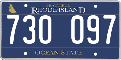 RI license plate 730097