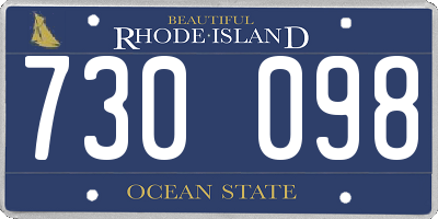 RI license plate 730098