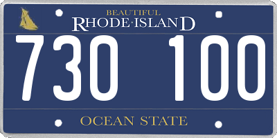 RI license plate 730100