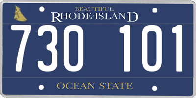 RI license plate 730101