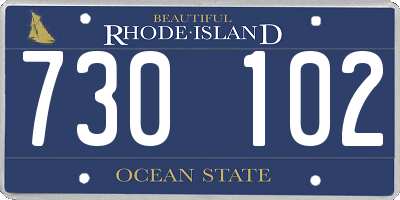 RI license plate 730102
