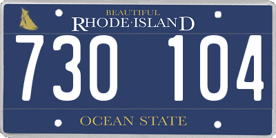 RI license plate 730104