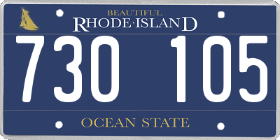 RI license plate 730105