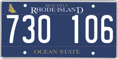 RI license plate 730106