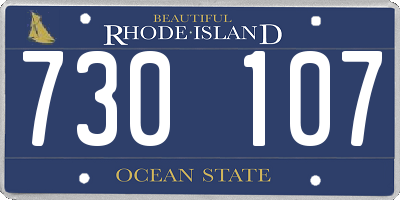 RI license plate 730107