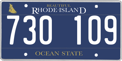 RI license plate 730109