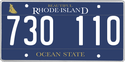 RI license plate 730110
