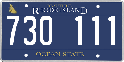 RI license plate 730111
