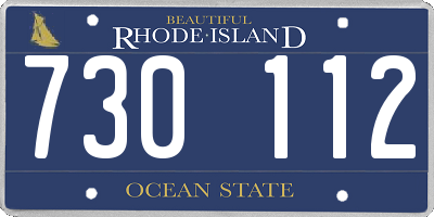 RI license plate 730112