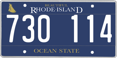 RI license plate 730114