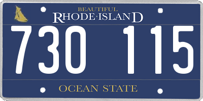 RI license plate 730115