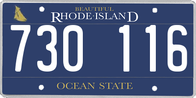 RI license plate 730116