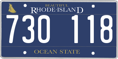 RI license plate 730118