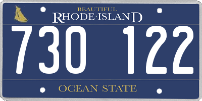 RI license plate 730122