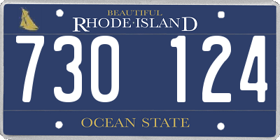 RI license plate 730124
