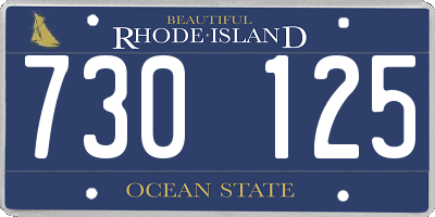 RI license plate 730125