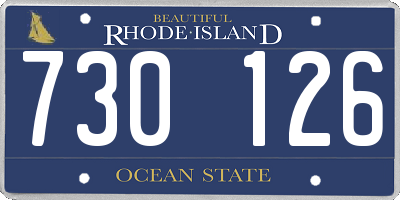 RI license plate 730126