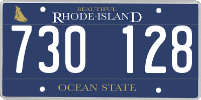 RI license plate 730128