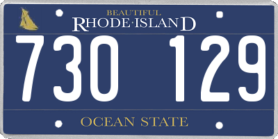 RI license plate 730129