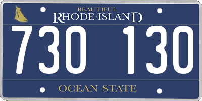RI license plate 730130