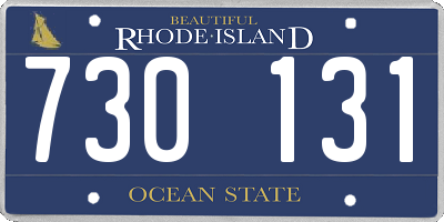 RI license plate 730131