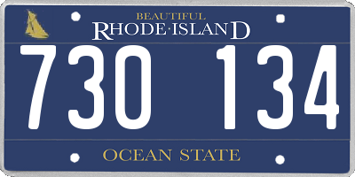 RI license plate 730134