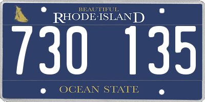 RI license plate 730135