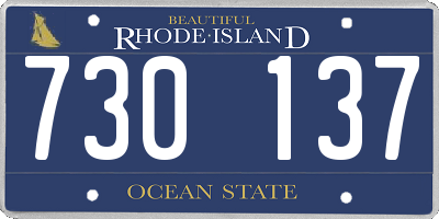 RI license plate 730137