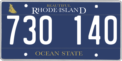 RI license plate 730140