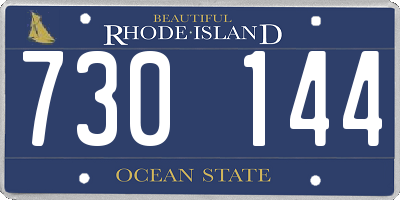 RI license plate 730144