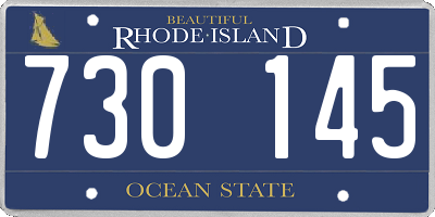 RI license plate 730145