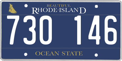 RI license plate 730146