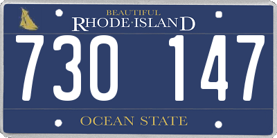 RI license plate 730147