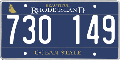 RI license plate 730149