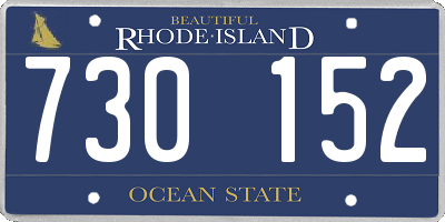 RI license plate 730152