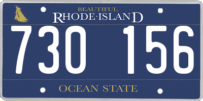 RI license plate 730156