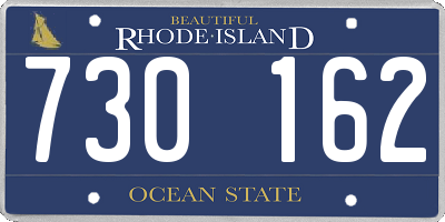 RI license plate 730162