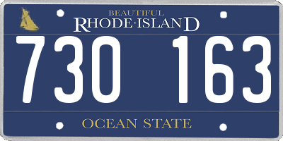 RI license plate 730163