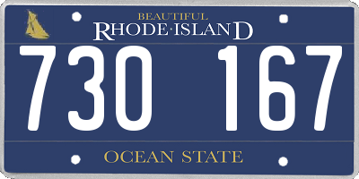 RI license plate 730167