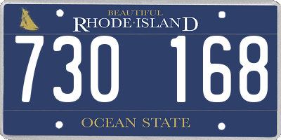 RI license plate 730168
