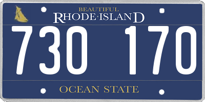 RI license plate 730170