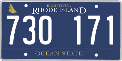 RI license plate 730171