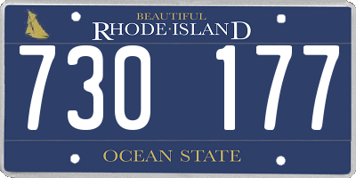 RI license plate 730177